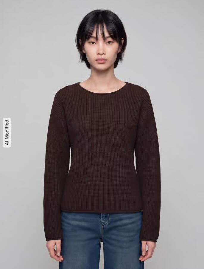 S.Oliver RED LABEL relaxed fit gebreide pullover van katoenmix - Foto 2