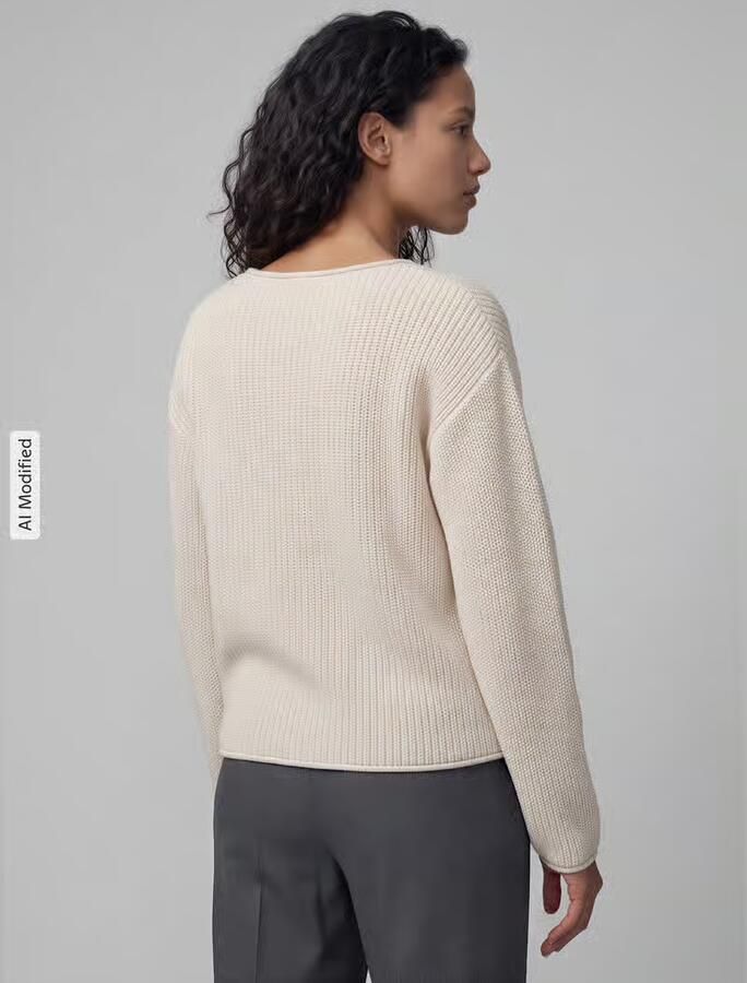 S.Oliver RED LABEL relaxed fit gebreide pullover van katoenmix - Foto 4