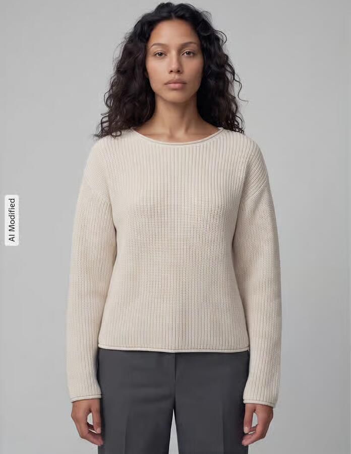 S.Oliver RED LABEL relaxed fit gebreide pullover van katoenmix - Foto 3