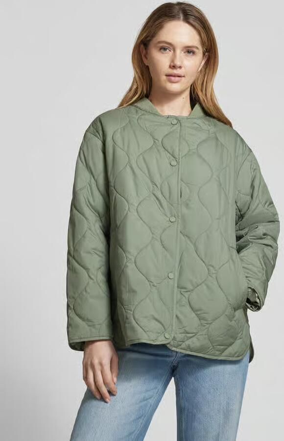 S.Oliver RED LABEL Relaxed fit gewatteerd jack met drukknoopsluiting - Foto 4