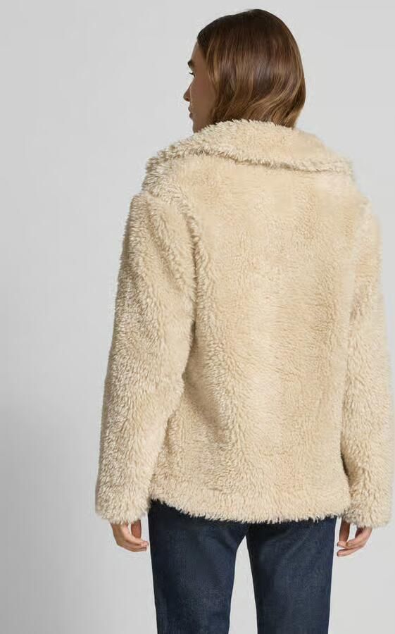 S.Oliver RED LABEL Relaxed fit jack van teddybont met reverskraag - Foto 5