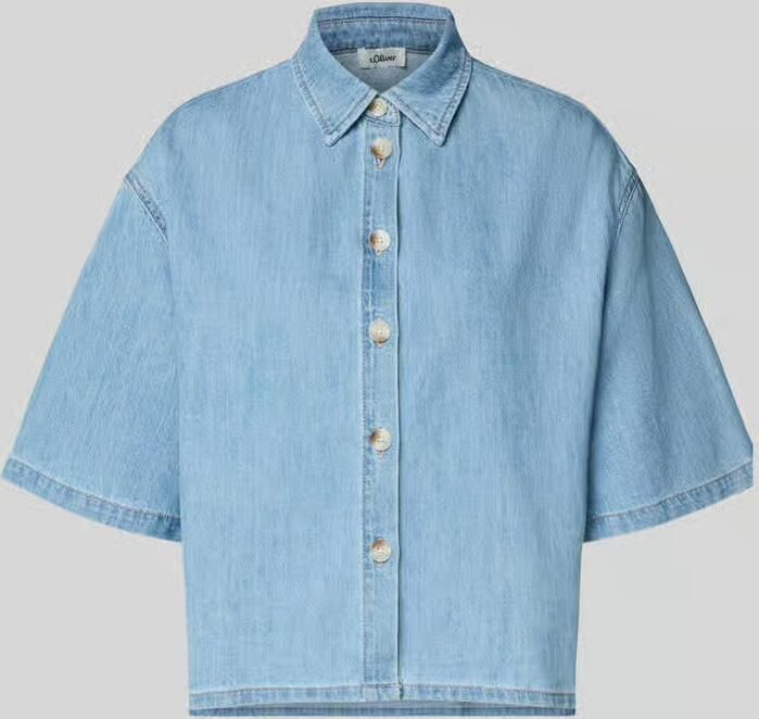 S.Oliver RED LABEL relaxed fit jeansblouse van puur katoen - Foto 5