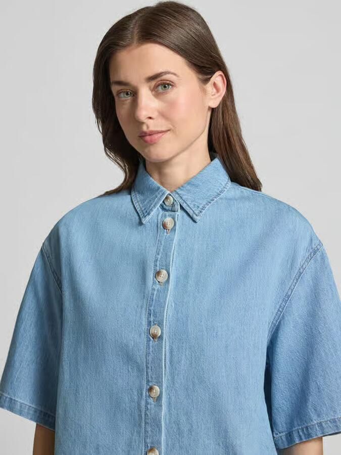 S.Oliver RED LABEL relaxed fit jeansblouse van puur katoen - Foto 4