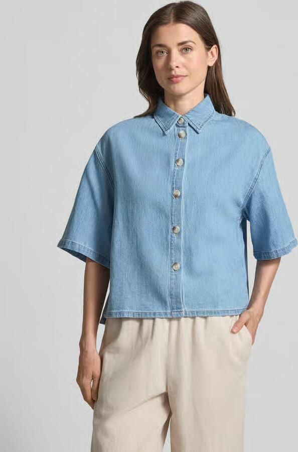 S.Oliver RED LABEL relaxed fit jeansblouse van puur katoen - Foto 6