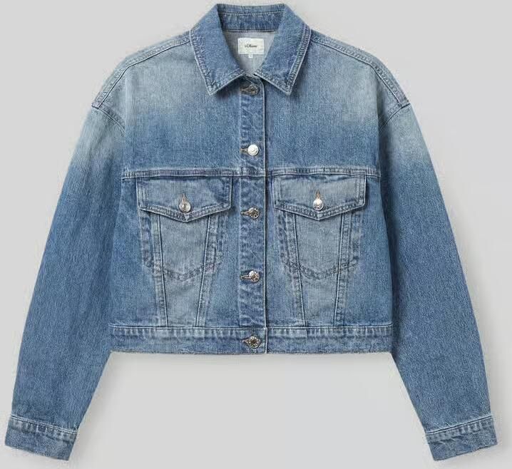 S.Oliver RED LABEL Relaxed fit jeansjack van katoenmix s.Oliver x Heidi Klum - Foto 3