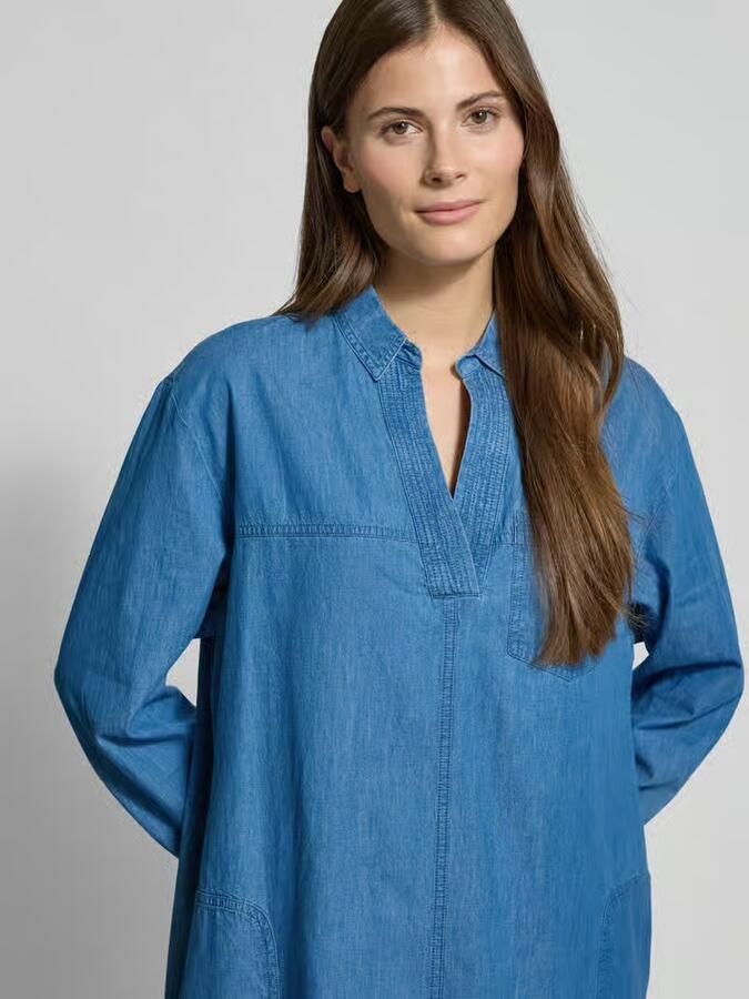 S.Oliver RED LABEL Relaxed fit jeansjurk van zuiver katoen met opgestikte zak - Foto 4