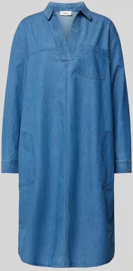S.Oliver RED LABEL Relaxed fit jeansjurk van zuiver katoen met opgestikte zak - Foto 3