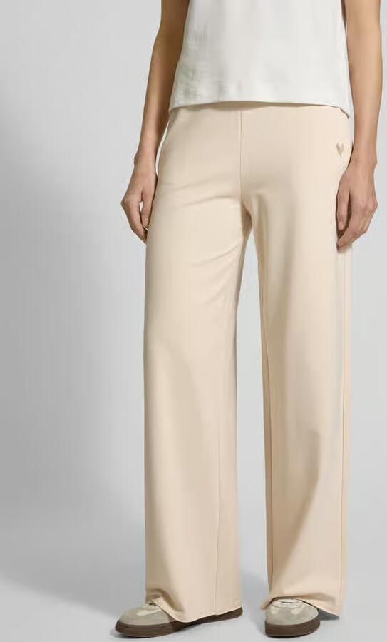 S.Oliver RED LABEL Relaxed fit jersey broek met geborduurd hart - Foto 2