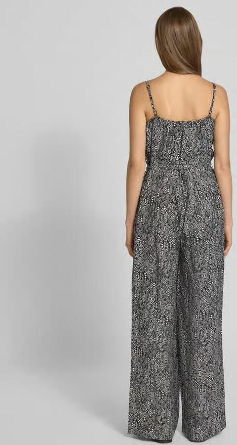 S.Oliver RED LABEL Relaxed fit jumpsuit van gestructureerde viscosemix - Foto 4