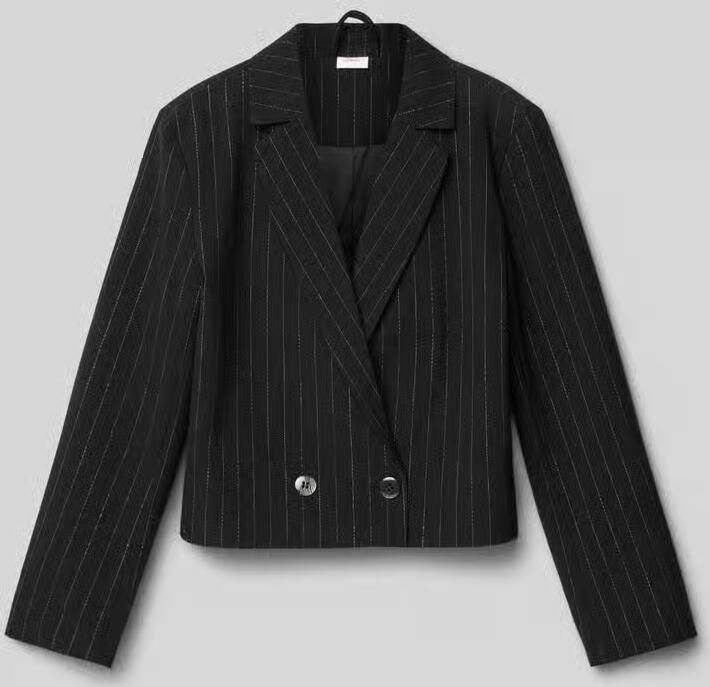 S.Oliver RED LABEL Relaxed fit korte blazer met krijtstrepen met glitter