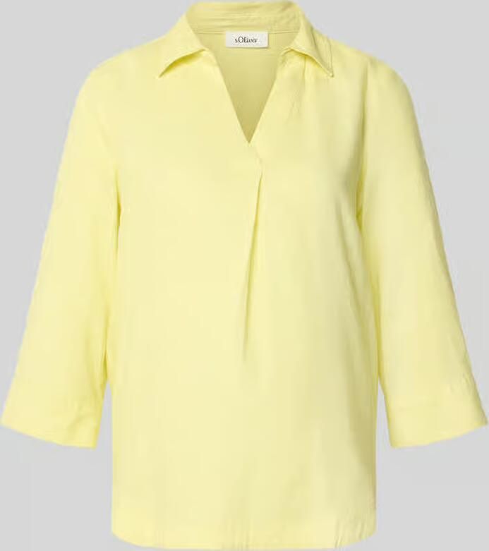 S.Oliver RED LABEL relaxed fit overhemdblouse van mix van linnen en viscose - Foto 2