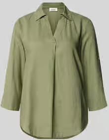 S.Oliver RED LABEL relaxed fit overhemdblouse van mix van linnen en viscose