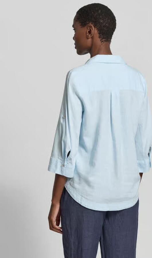 S.Oliver RED LABEL relaxed fit overhemdblouse van mix van linnen en viscose