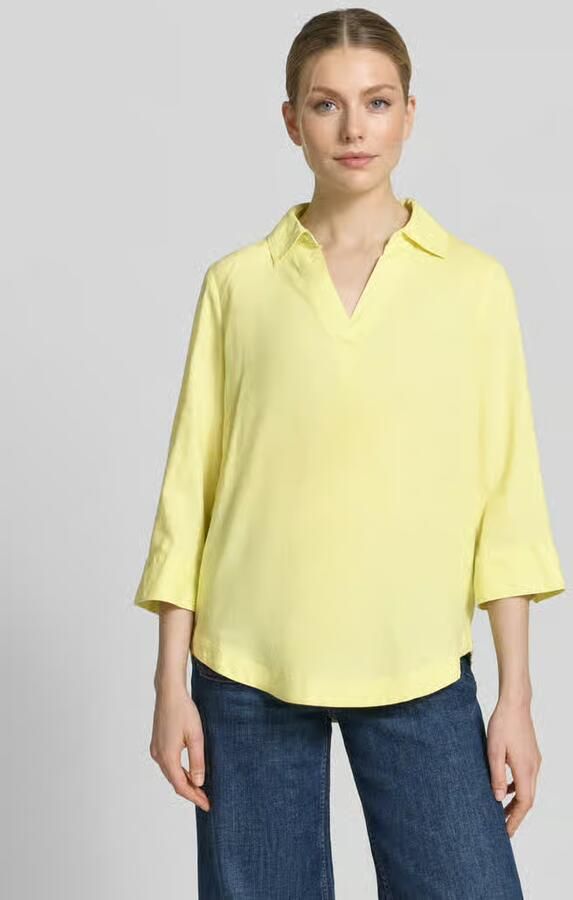 S.Oliver RED LABEL relaxed fit overhemdblouse van mix van linnen en viscose - Foto 4