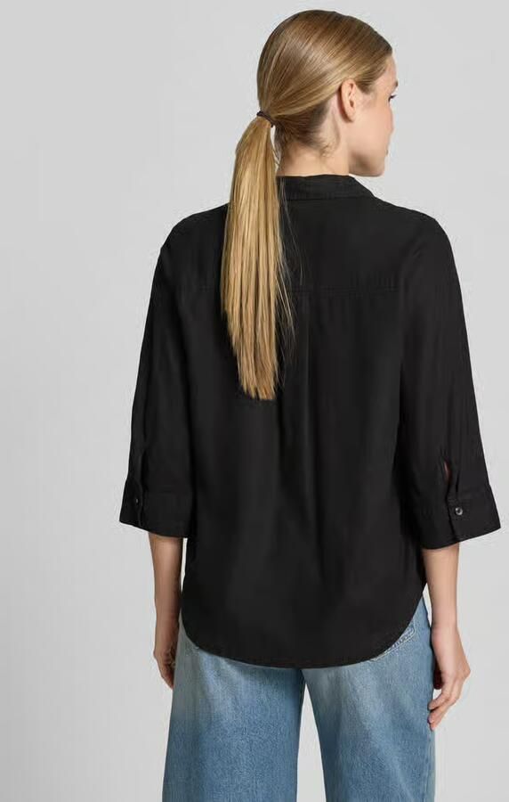 S.Oliver RED LABEL relaxed fit overhemdblouse van mix van linnen en viscose - Foto 4