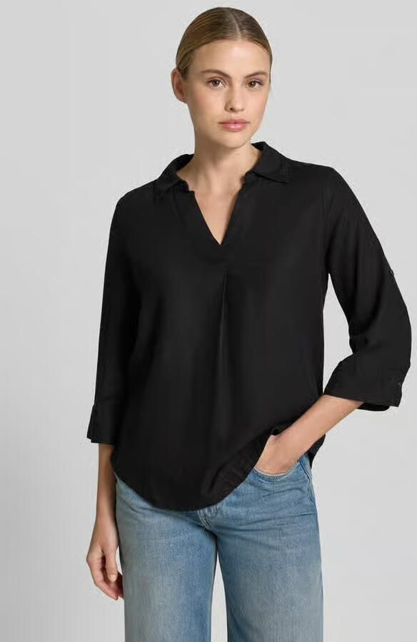 S.Oliver RED LABEL relaxed fit overhemdblouse van mix van linnen en viscose - Foto 7