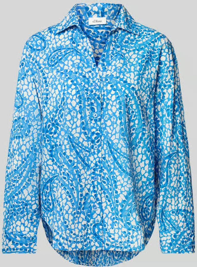 S.Oliver RED LABEL Relaxed fit overhemdblouse van puur katoen - Foto 5