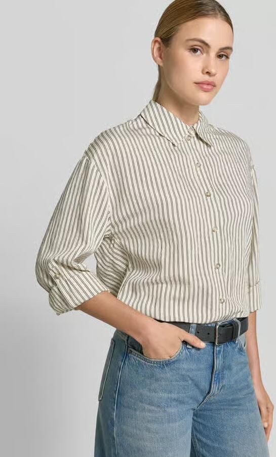 S.Oliver RED LABEL relaxed fit overhemdblouse van viscosemix