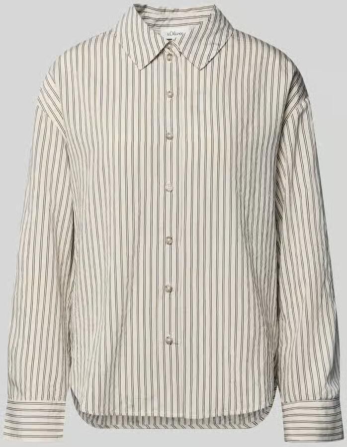 S.Oliver RED LABEL relaxed fit overhemdblouse van viscosemix - Foto 2