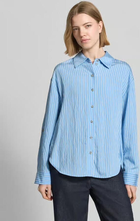S.Oliver RED LABEL relaxed fit overhemdblouse van viscosemix - Foto 2