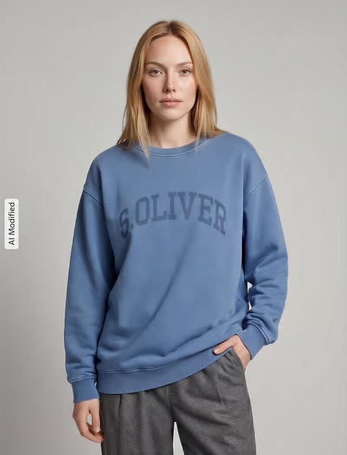 S.Oliver RED LABEL Relaxed fit sweatshirt van katoenmix s.Oliver x Heidi Klum - Foto 2