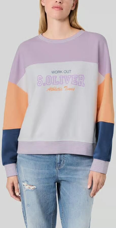 S.Oliver RED LABEL Relaxed fit sweatshirt van katoenmix s.Oliver x Heidi Klum - Foto 5