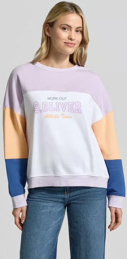 S.Oliver RED LABEL Relaxed fit sweatshirt van katoenmix s.Oliver x Heidi Klum - Foto 4