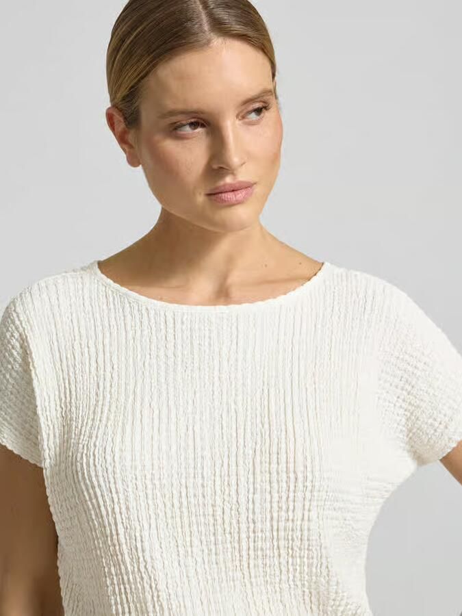 S.Oliver RED LABEL relaxed fit T-shirt met structuurpatroon - Foto 4