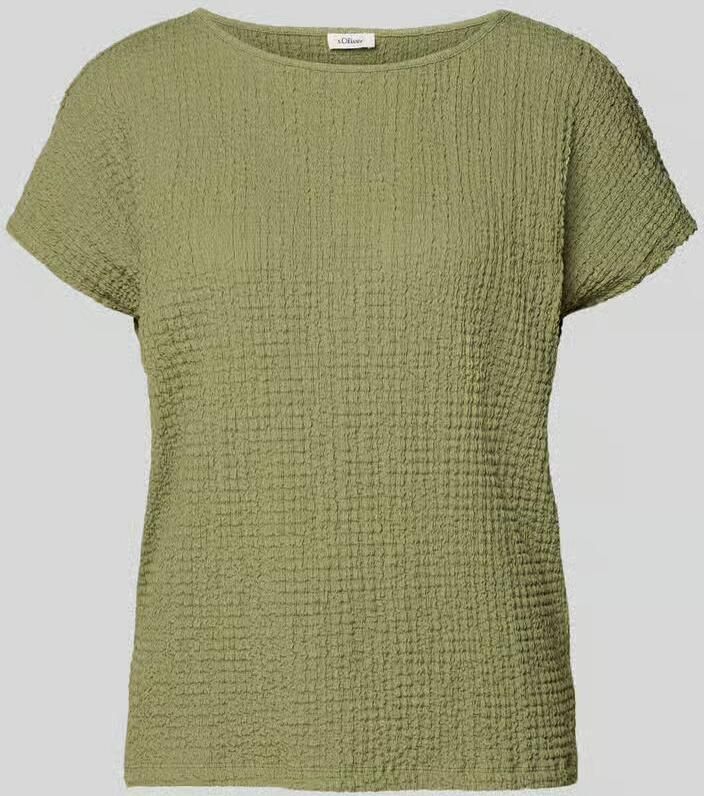 S.Oliver RED LABEL relaxed fit T-shirt met structuurpatroon - Foto 5