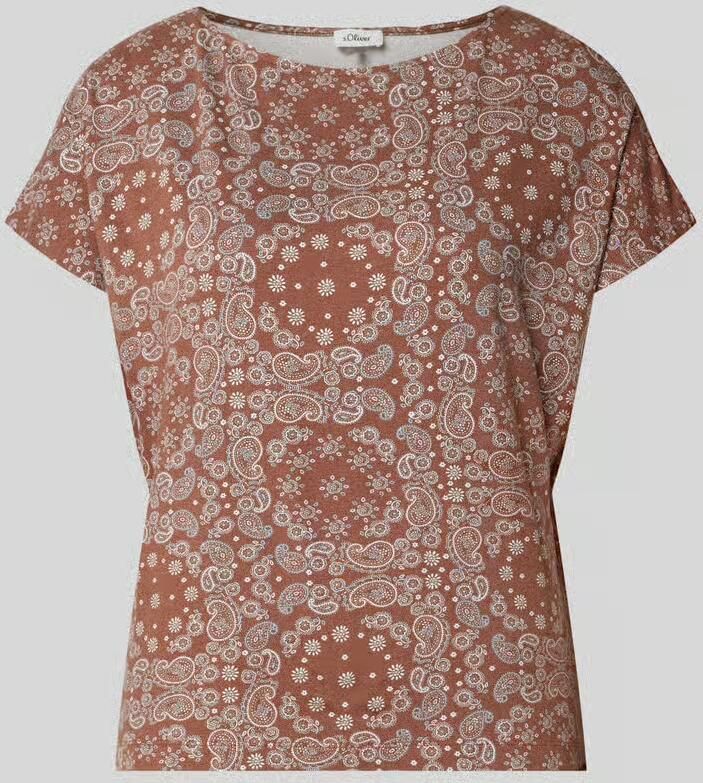 S.Oliver RED LABEL relaxed fit T-shirt van viscosemix