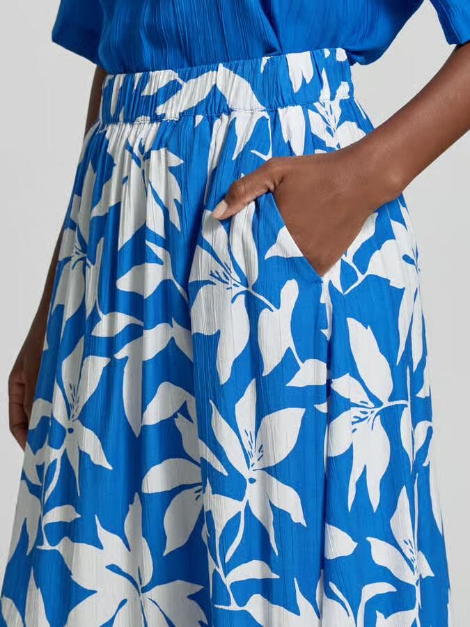 S.Oliver RED LABEL relaxed fit uitlopende midi-rok van viscosemix - Foto 4