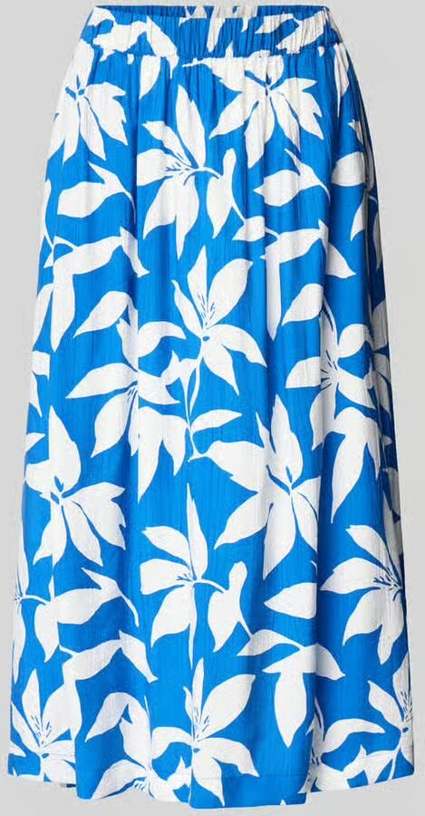 S.Oliver RED LABEL relaxed fit uitlopende midi-rok van viscosemix - Foto 5