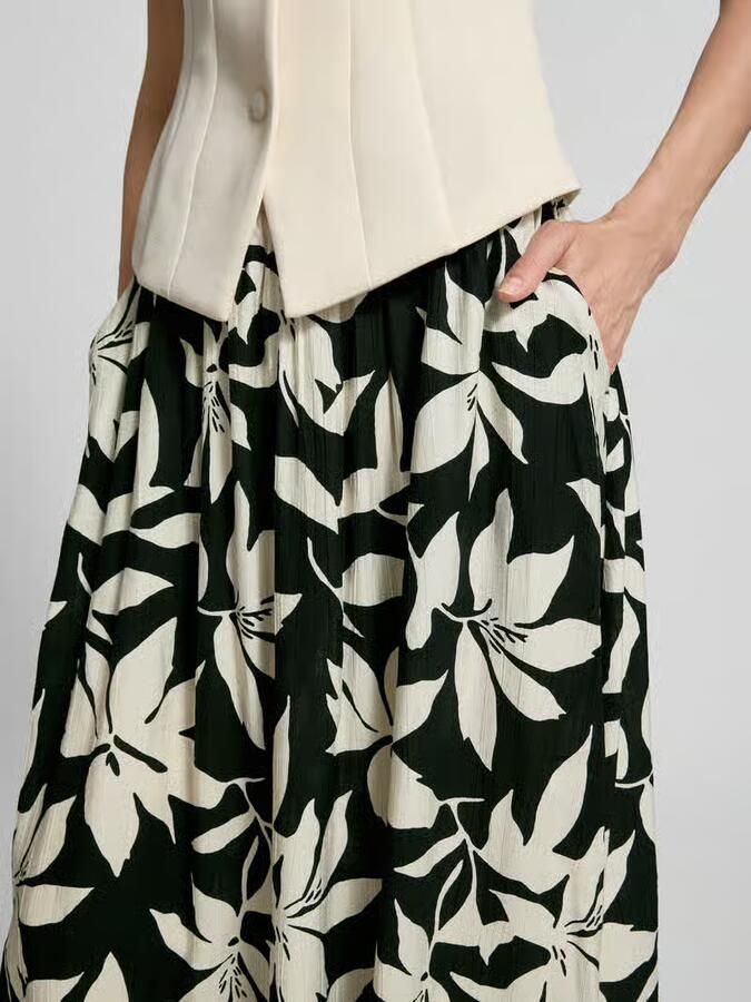 S.Oliver RED LABEL relaxed fit uitlopende midi-rok van viscosemix