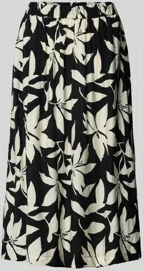 S.Oliver RED LABEL relaxed fit uitlopende midi-rok van viscosemix - Foto 2