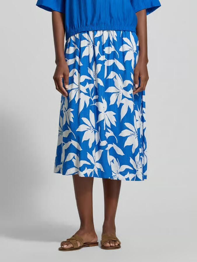 S.Oliver RED LABEL relaxed fit uitlopende midi-rok van viscosemix - Foto 6