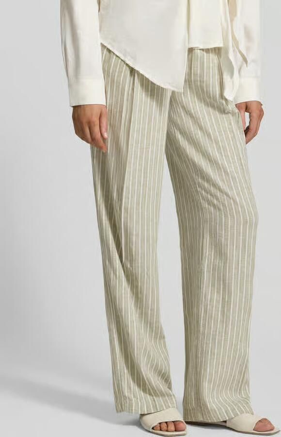 S.Oliver RED LABEL relaxed fit wijdte broek van mix van linnen en viscose - Foto 2