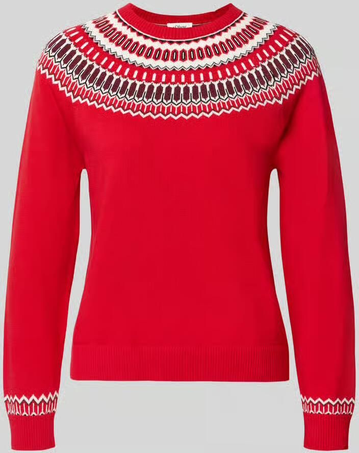 S.Oliver RED LABEL Shaped fit gebreide pullover van puur katoen