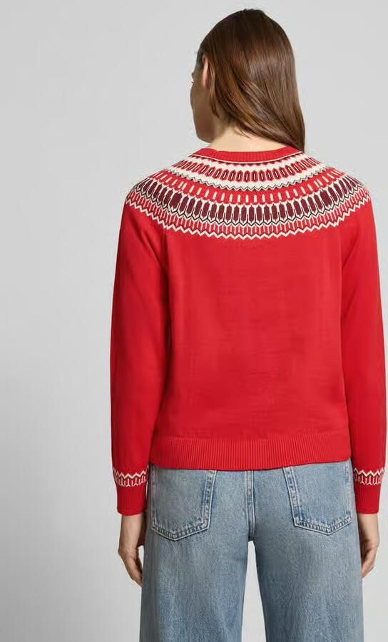 S.Oliver RED LABEL Shaped fit gebreide pullover van puur katoen - Foto 3