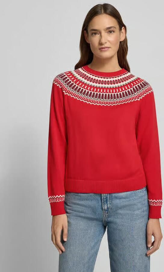 S.Oliver RED LABEL Shaped fit gebreide pullover van puur katoen - Foto 2