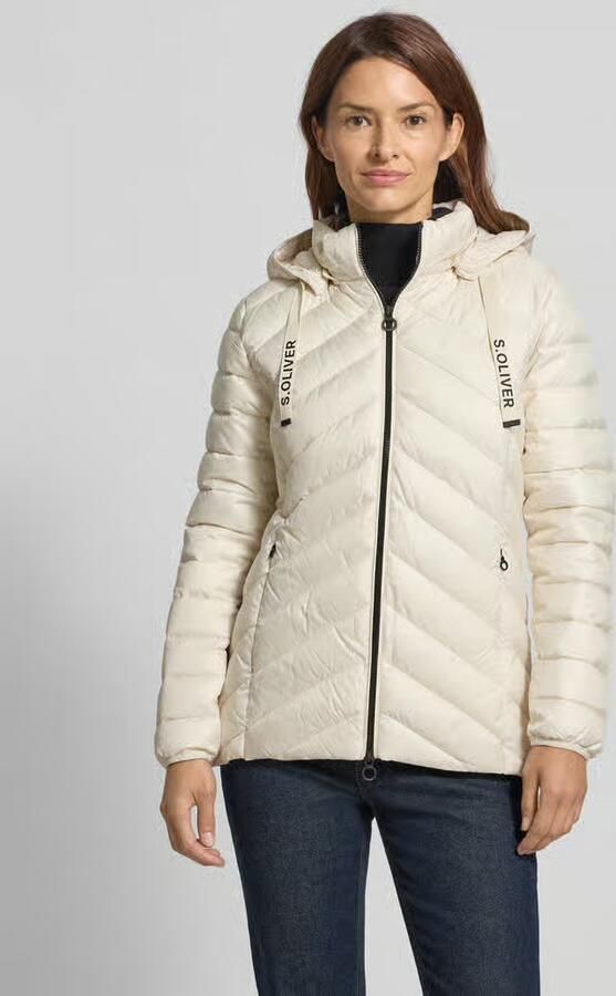 S.Oliver RED LABEL Shaped fit gewatteerd jack met labelprint - Foto 5