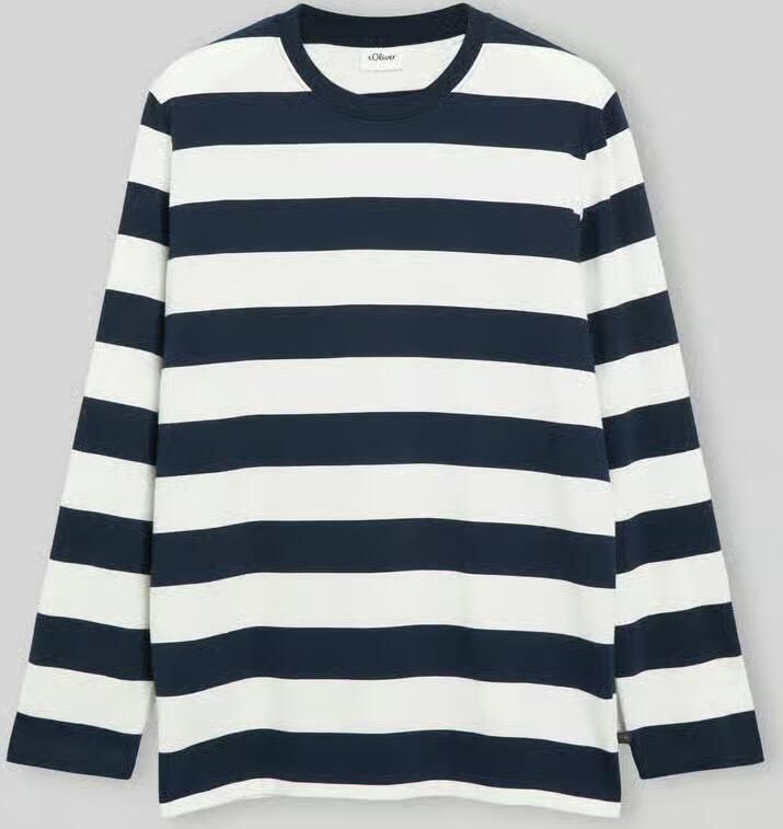 S.Oliver RED LABEL Shirt met lange mouwen met afgeronde zoom - Foto 4