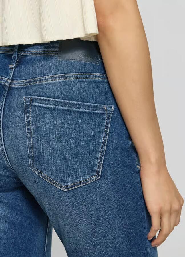 S.Oliver Bootcut jeans Beverly in stretchkwaliteit met studs op de zakken - Foto 5