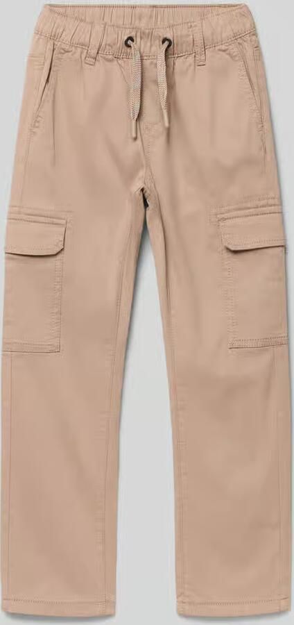 S.Oliver RED LABEL Slim fit cargobroek van gevoerde katoenmix