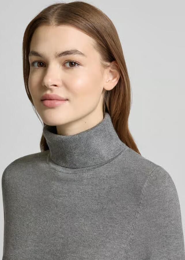 S.Oliver RED LABEL Slim fit gebreide jurk met col van viscosemix - Foto 2
