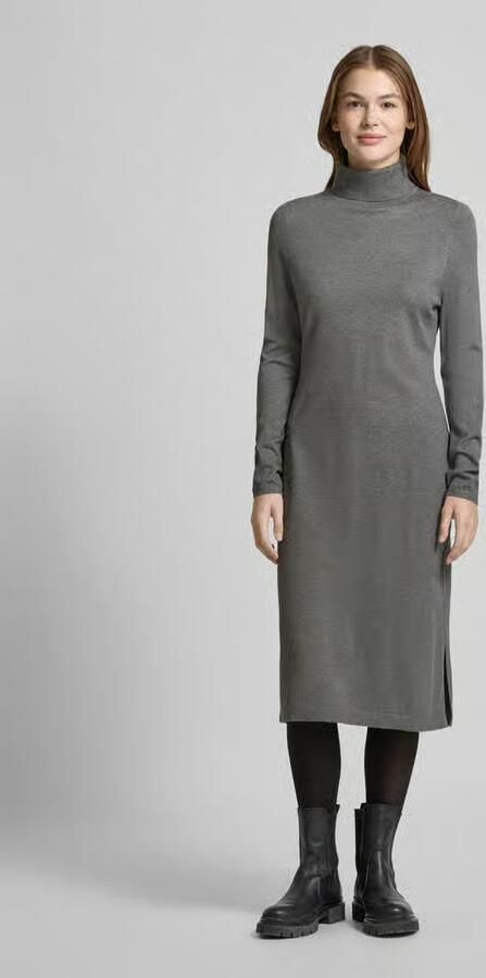 S.Oliver RED LABEL Slim fit gebreide jurk met col van viscosemix - Foto 3