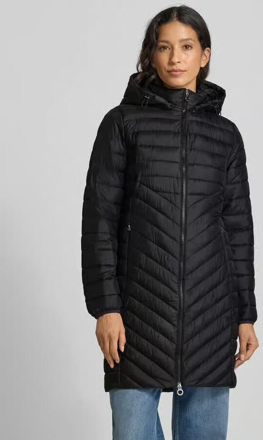 S.Oliver RED LABEL Slim fit gewatteerde lange jas met afneembare capuchon - Foto 2