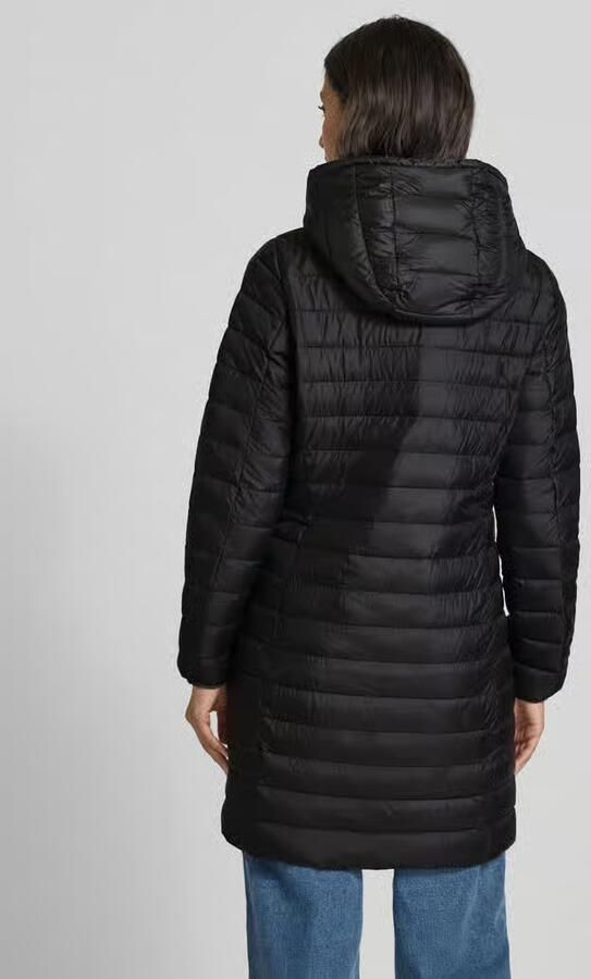 S.Oliver RED LABEL Slim fit gewatteerde lange jas met afneembare capuchon