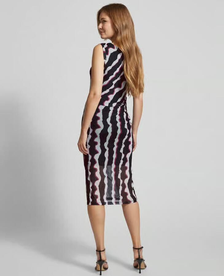 S.Oliver RED LABEL Slim fit midi-jurk met plooien opzij