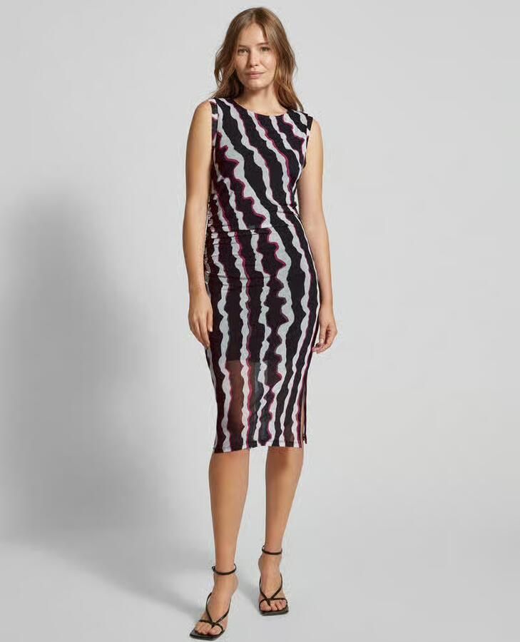 S.Oliver RED LABEL Slim fit midi-jurk met plooien opzij - Foto 2