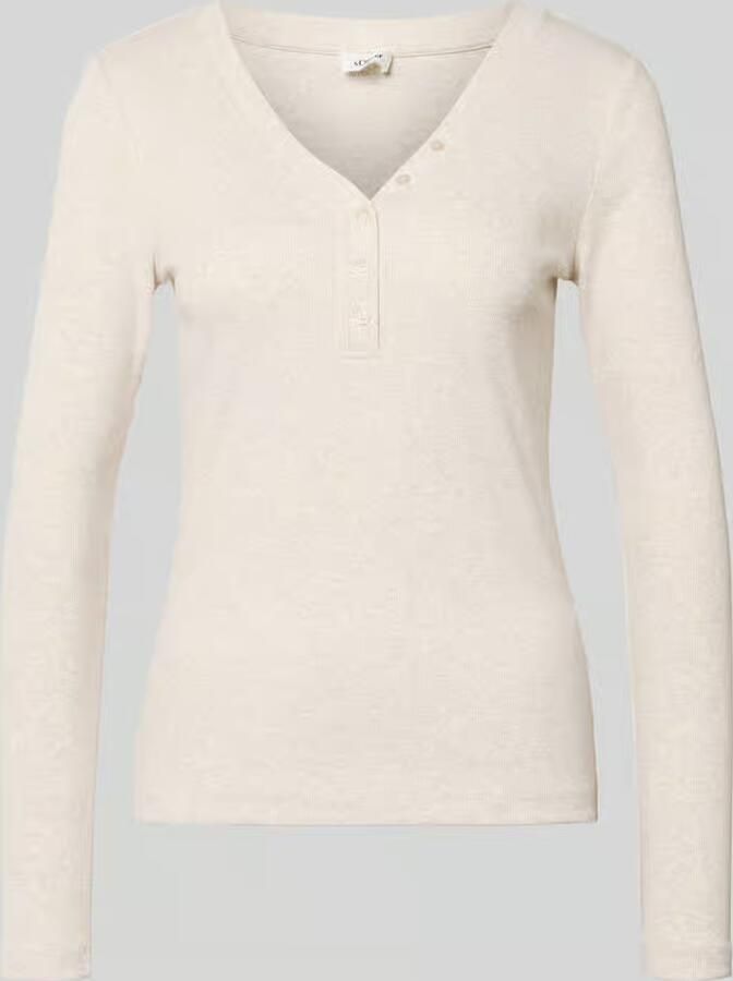 S.Oliver RED LABEL Slim fit shirt met lange mouwen met sierknoopsluiting - Foto 2